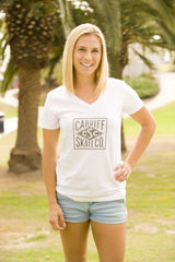 Women's V-Neck Tee - White