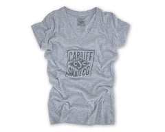 Junior's V-Neck Tee - Heather Grey