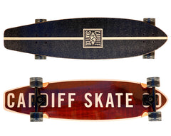 Cardiff Cruiser Longboard 36" Skateboard Complete - Deck, Trucks, Wheels and Bearings