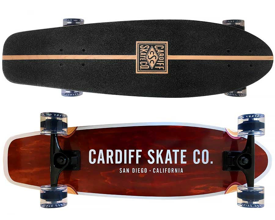 Cardiff Cruiser 30" Skateboard Complete - Deck, Trucks, Wheels and Bearings